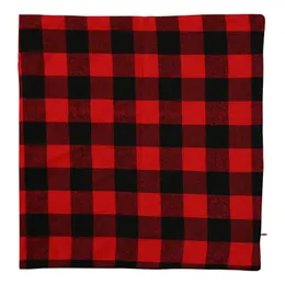 Buffalo Christmas Buffalo Check Plaid Throw Pillow Okładki poduszki dla gospodarstwa domowa wystrój czerwony i czarny 18-calowy poduszki