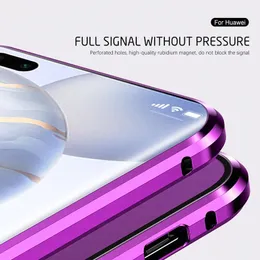 360 Double Sided Glass Case For Huawei Y9 Prime 2019 Case Magnetic Metal Bumper Back Cover On For Huawei P qylien