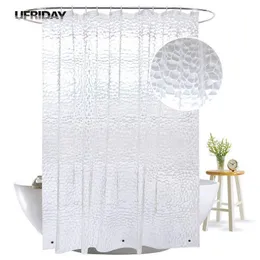 UFRIDAY 3D Water Cube Tenda da doccia con magneti Impermeabile resistente alla muffa per il bagno Tenda da bagno PEVA in plastica trasparente 201102