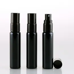 Entrega rápida vazia 10ml preto névoa atomizador amostra vidro spray de vidro frasco garrafa de vidro cosmético em estoque