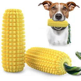 Dog Corn Molar Stick Pet Training Bite Tandborste Med Bomull Rope Puppy Dog Molar Stick Chew Leksaker