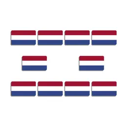 10st Holländska Brosch Nederländerna Akryl Flagga Lapel Pin för kvinnor och män Patriotiska Ryggsäckar Kläder Decor Party Badges