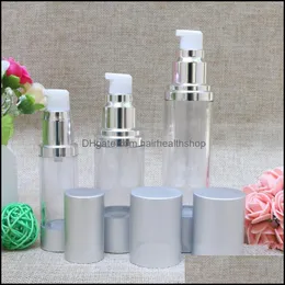 Luftlös kosmetisk grädde pump containerslotion vakuumflaskor med pumpmatt sier flaska f569 droppleverans 2021 per doft deodorant h