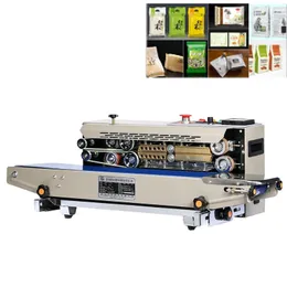 FR-770 large plastic PE film bag sealing machine dog food doll automatic continuous vertical sealing machine additional equipment printing d