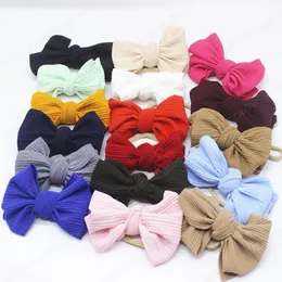 20 colors children Hairbands Cute striped stretch Baby girls Bow Headband Boutique tie a knot Hair band kids Hair accessories