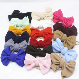 20 Kolory Dzieci Hairbands Cute Paski Stretch Baby Girls Bow Pałąk Boutique Wiązanie Zespół Włosów Knot Akcesoria do włosów