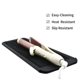 Silicone Mat Pouch Curling Heat Resistant Travel Holder Hair Straightener Multi-function Non-slip Flat Iron Hair Tools SEA SHIPPING CCE4467