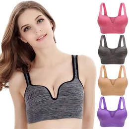 Cinoon Sexy Underkläder Bras för Kvinnor Underkläder Brassiere Kvinnors sömlösa Push Up Bomullstoppar Bralett Trådlös Sport Vest LJ200821