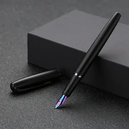 New Arrivel Pimio Matte Black Series Fountain Pen Luxury Metal Ink Pens with Gift Box Christmas Gift Free Engraved Accpet 201202
