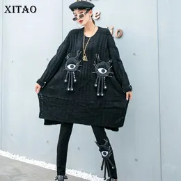 Xitao apliques de pulôver mulheres definir outono casual moda novo estilo temperamento o pescoço de manga cheia mulheres roupas xj5209 201119
