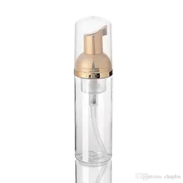 60ML Plastic Foam Dispenser Bottle with Gold Pumps Mini Foaming Pump Empty Refillable Travel Hand Soap Foaming, Shampo