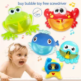 Dropship nya bubbla krabbor bad leksak för barn med sucker maker musik badrum dusch pool badkar tvål simning barn oyuncak lj201019