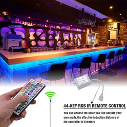 Discount 12V 10M Dual-Disk SMD 2835 Lamp Beads 300 Lamp-RGB-IR44-Non-Waterproof And Non-Glue 24-Key Light Strip Set 40W