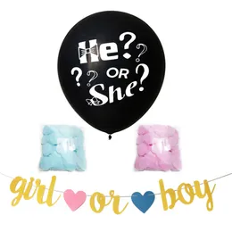 36-tums svart frågetecken pojke eller flicka wastepaper ballong mode accessories kön avslöjar fest baby shower 495 k2