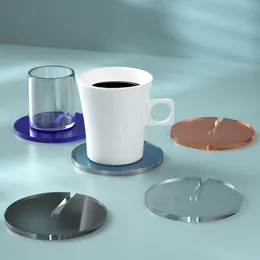 Многоцветные круглые высокотемпературные противосвященные утолщенные акриловые горки с диаметром 10см для кофе и чайного теплоизоляционного миска P