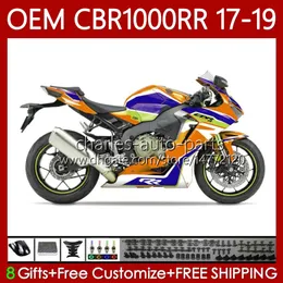 Gloss Orange Fairings Kit For HONDA CBR1000 CBR 1000 RR CC 2017-2019 Bodywork 75No.115 CBR 1000RR 1000CC 2017 2018 2019 CBR1000CC CBR1000RR 17 18 19 Injection OEM Body