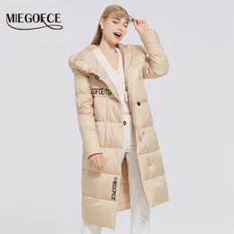 Miegofce Winter Damen Baumwolljacke Lange Mantel Dicke Kleidung Parka Frauen Manteljacke für Winter Frauen Baumwolle 211221