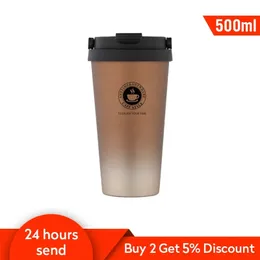 500ML Thermos Coffee Mug Termos Travel Mug Thermos Bottle Thermos Café Cup Garrafa Termica Vacuum Flask Tumbler Mugs Coffee Cups 201204