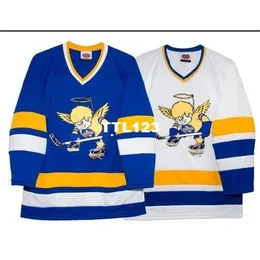 Männer Stickerei Vintage WHA Minnesota Fighting Saints Hockey Jersey 100 % Stickerei Jersey fügen Sie eine beliebige Namensnummer hinzu