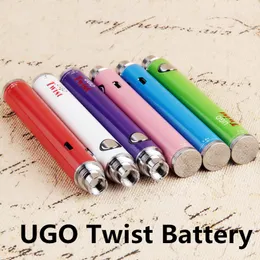 Ugo 510 Paper Pen Battery 900mAh 650mAh Vaporizzatore Vaporizzatore Preriscaldamento Batterie Variabile Batteria Tensione Variabile 3.3-4.8 V con carica del cavo USB