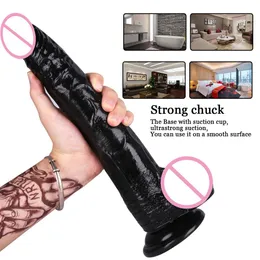 30.5*5 CM Super Enorme Nero Dildo Strapon Gigante Spessore Realistico Dildo Anale Butt con Ventosa Grande Pene Morbido giocattolo sexy Per Le Donne