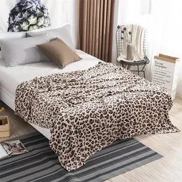 Cobertor Leopard Impresso Macio Fluffy Flannel S Para Beds Coral Fleece Mink Throw Solteiro cama de casal Bedsprad Inverno Warm S 201222