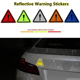 1Piece Car Universal Reflective Stickers Car Bodywork Decorative Paster Motorcycle Triangle Warning Label DIY Reflective Warning Sticker