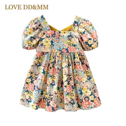 LOVE DD&MM Girls Princess Dresses Summer Children's Clothing Floral Criss-Cross Comfortable Dress For Baby Clothes Costume 210715
