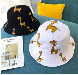 Cartone animato giraffa cappello da bambino berretto da pescatore estate bambini bambina ragazzo cappello bambini casual cappello da sole cappelli da bambina in cotone berretti panama