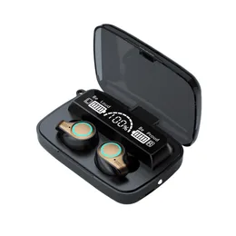 M18 TWS Bluetooth 5.1 Hörlurar 9D Stereo Trådlöst Sport Vattentät Headset Earpuds 2200mAh Laddning Box vs M10 M16 M19