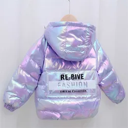 다채로운 어린이 다운 재킷 겨울 두건 겉옷 소년과 소녀 재킷 아기 가을 코트 211204