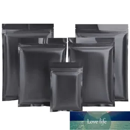 100pcs Flat Matte Black Aluminum Foil Bag Capsule Coffee Powder Corn Salt Liquid Spice Heat Sealing Packaging Pouches Factory price expert design Quality Latest