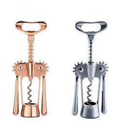 30pcs Rose Gold Silver Wing Corkscrew Wine Opener Wine Bottle Opener Zinc Alloy Home Bar Openers Kitchen Tool Wholesale