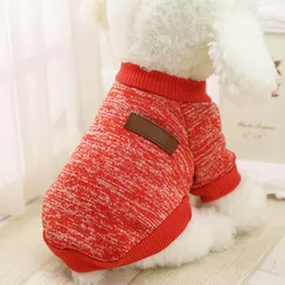Odzież psa Sweter Pet Cat Coat Puppy Costume Ubrania Kolorowa Bawełna 2021 Ciepłe stroje zimowe Dostawy