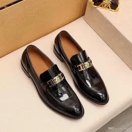 L5 الماركات الفاخرة بو الجلود أزياء الرجال الأعمال اللباس المتسكعون أشار تو أحذية سوداء أكسفورد تنفس أحذية الزفاف الرسمي