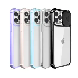 Ochrona obiektywu Camera Case Transparent Clear Hybrid PC TPU Pokrywa telefonu dla iPhone 12 11 Pro Max XR XS 8 7 6 PLUS