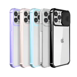 Ochrona obiektywu Camera Case Transparent Clear Hybrid PC TPU Pokrywa telefonu dla iPhone 12 11 Pro Max XR XS 8 7 6 PLUS