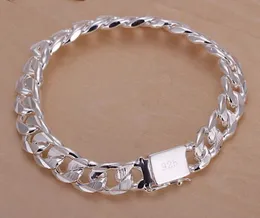 925 Sterling Silber Armbänder Charme 10mm Kette Männer Frauen Hochzeit Geschenk GC609