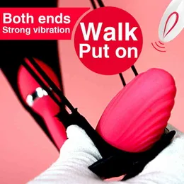 NXY Eggs Rechargeable Dual Vibrator 20 Speed Double Head Jump Egg Bullet Dildo Anal Butt Plug Adult Sex Toy For Couple Men Women 1124
