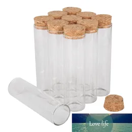 24 pieces 55ml 30*110mm Lab Glassware Test Tubes Glass Jars Terrarium with Cork Stopper for Craft Lab Accessory DIY