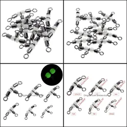 스포츠 옥외 낚시 Aessories 10pcs 3 웨이 트리플 광선 빛나는 구슬 압연 스위프 스위스 태클 커넥터 F2TC 드롭 배달 2021 urrit