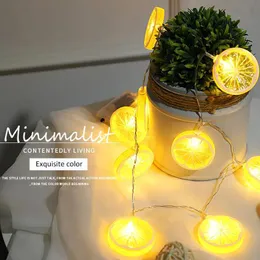 Struny Creative Lemon LED Light String Fairy Tale 3M 20 LED Pierścień Pomarańczowy Kawałek Ring Home Decoration