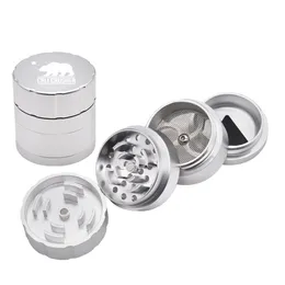 Multicolor Herb Grinder 53MM CNC Aluminum Alloy Tobacco Spice Crusher 4 Layers Pollen Catcher Metal Smoking Grinder Wholesale