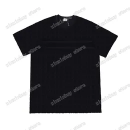 22ss 女性デザイナー Tシャツ tシャツ タオル生地 ジャガード文字 半袖 男性 クルーネック パリ ストリート ホワイト ブラック xinxinbuy S-XL