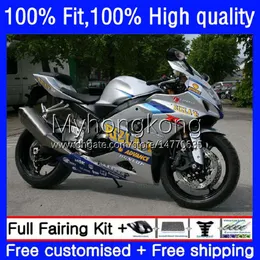 鈴木1000cc GSX-R1000 2005-2006 Moto Bodywork 26No.120 GSXR 1000 CC K5 GSXR1000 GLOSS SILVER 2005 2006 GSXR-1000 05 06 06 100％フィットフェアリング