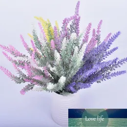 1 Bundle Romântico Provence Lavanda Casamento Decorativo Flor Vaso para Home Decor Flores Artificiais Grão Natal Planta Falsa Preço de Fábrica Preço Especialista