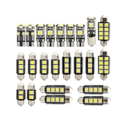 23PCS T10 5050 W5W Bil LED-lampor Lampa Lampor Kit Vitläsning Ljus 12V Licensplatta Ljusdörrljus Inredningsljus