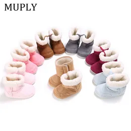 Новорожденные Baby Boots Зимние первые ходунки Tassel Baby Girls обувь меховой снег супер теплые предварительныеwalkers мягкие подошвы без скольжения ботилей добыча 210317