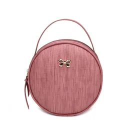 Dign Moda Kobiety Okrągły Torba Skórzana Damska Okrągła Crossbody Ramię Msenger Torby Ladi Torebka żeńska Bolsa Handbagxwgu