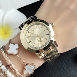 Relógios de marca de moda feminina meninas estilo cristal pulseira de metal quartzo relógio de pulso P71